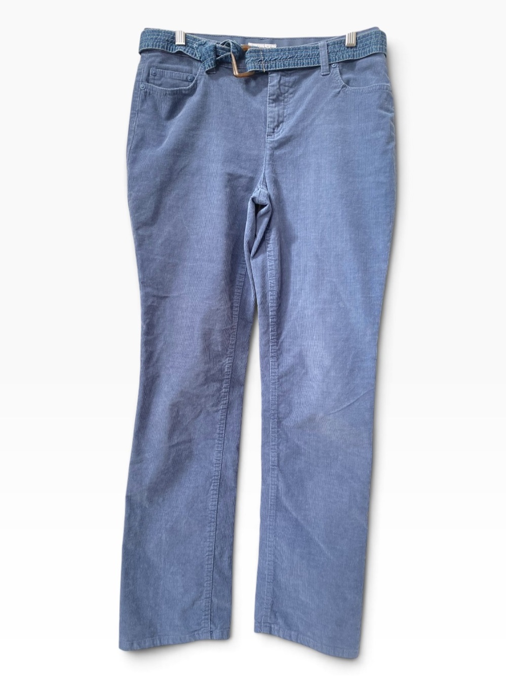 Vintage Dusty Blue Corduroy Low Rise Straight Leg Cords Pants size 10